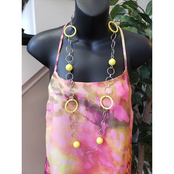 Jennifer Lopez Women's Multicolor Polyester Scoop Neck Sleeveless Top Blouse XS - Picture 2 of 11